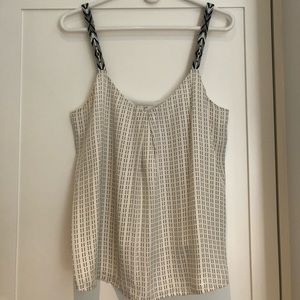 Joie Black & White Silk Top